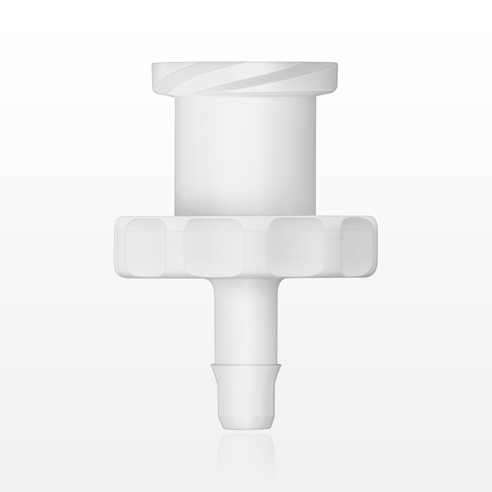 Female Luer Lock, Barbed, White