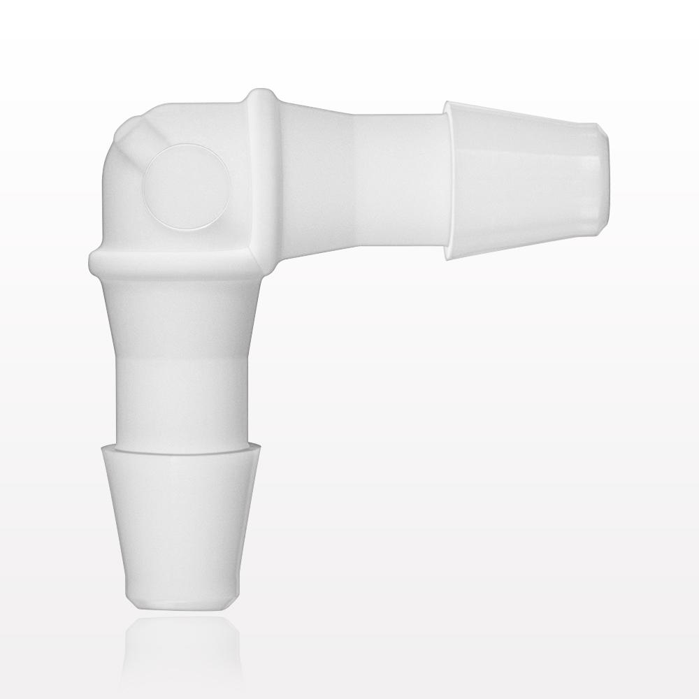 Elbow Connector, Barbed, White