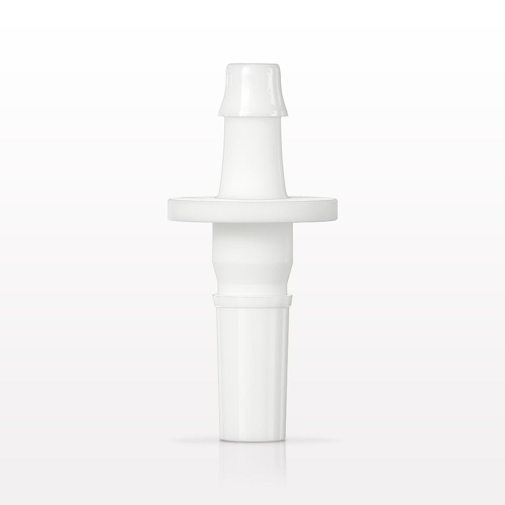 Male Luer Slip, Barbed, White