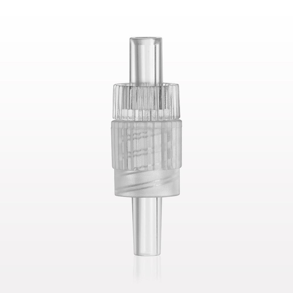 Male Luer w/Spin Lock, Tubing Port, Clear