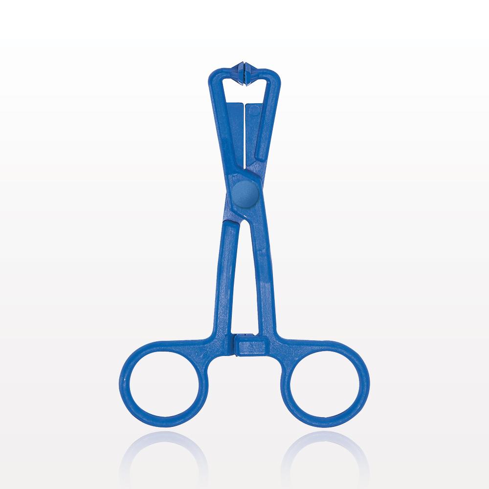 Single-Use Locking Forceps, Blue
