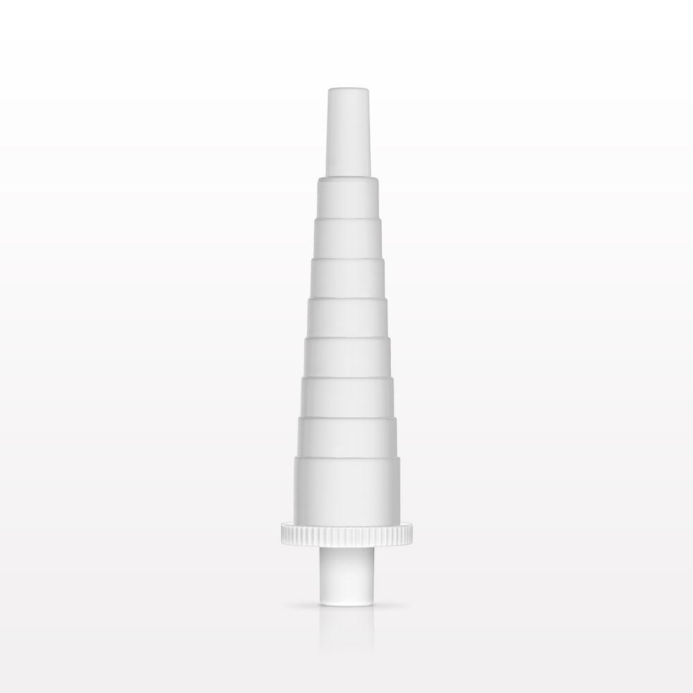 Stepped Connector, White, Male Luer Slip