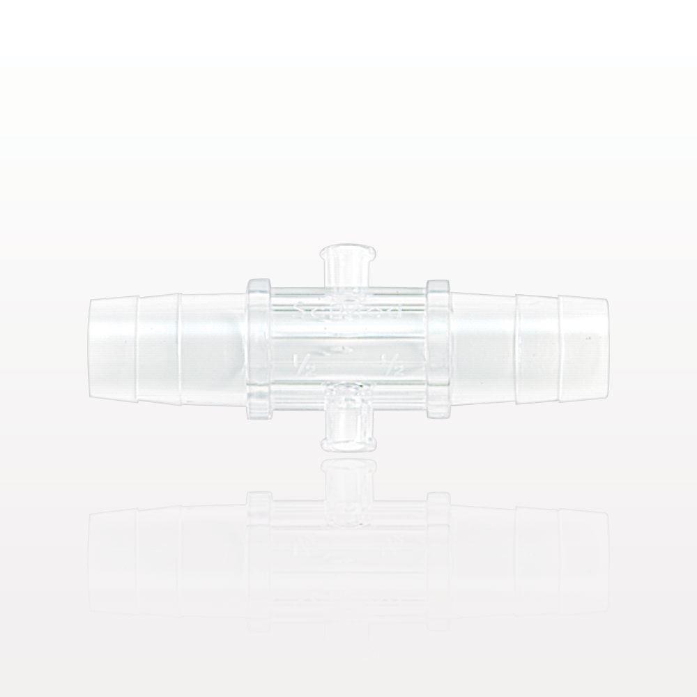 Straight Connector, Barbed, Female Luer Lock Side Port, Natural