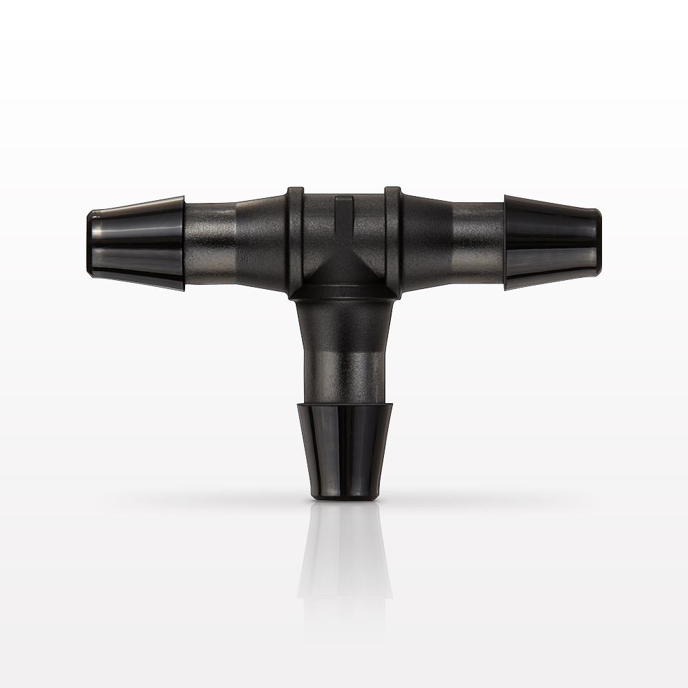 T Connector, Barbed, Black