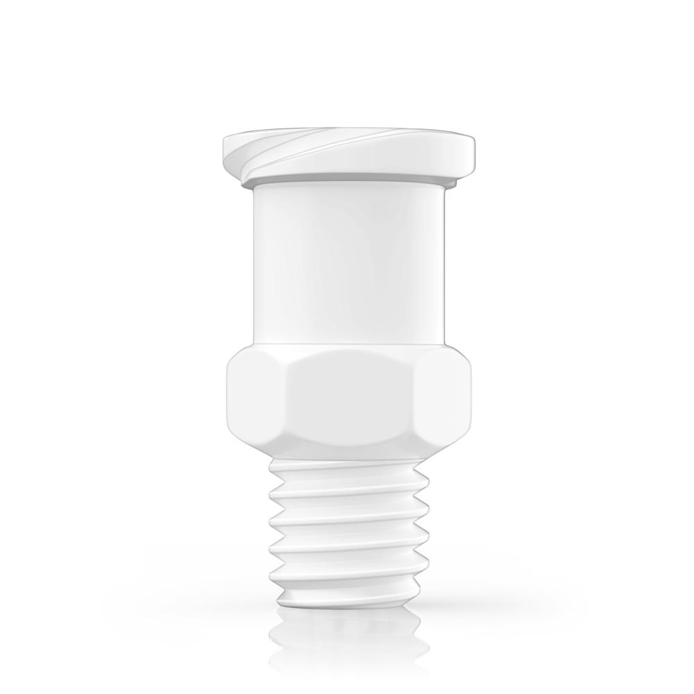 Threaded Connector, Female Luer Lock, White