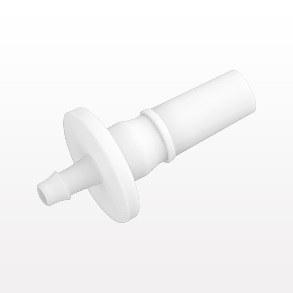 Male Luer Slip, Barbed, White