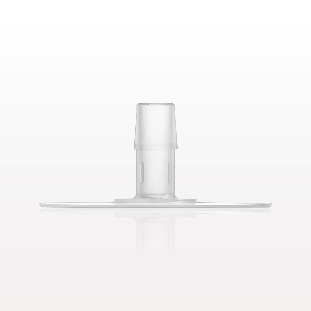 Bag Port Flange with Flat Plate, Barbed, Natural