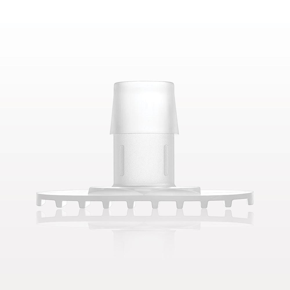 Bag Port Flange with Ribbed Base, Barbed, Natural