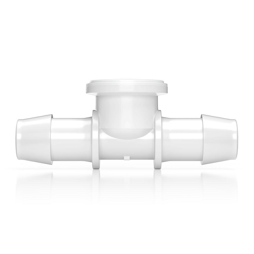 aSURE™ Sanitary Flange Instrument Tee, Barbed, Natural, Pre-Attached Diaphragm