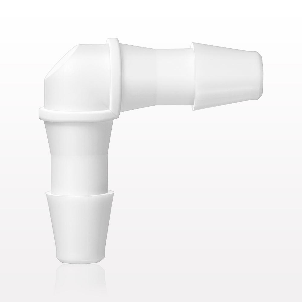 Elbow Connector, Barbed, White
