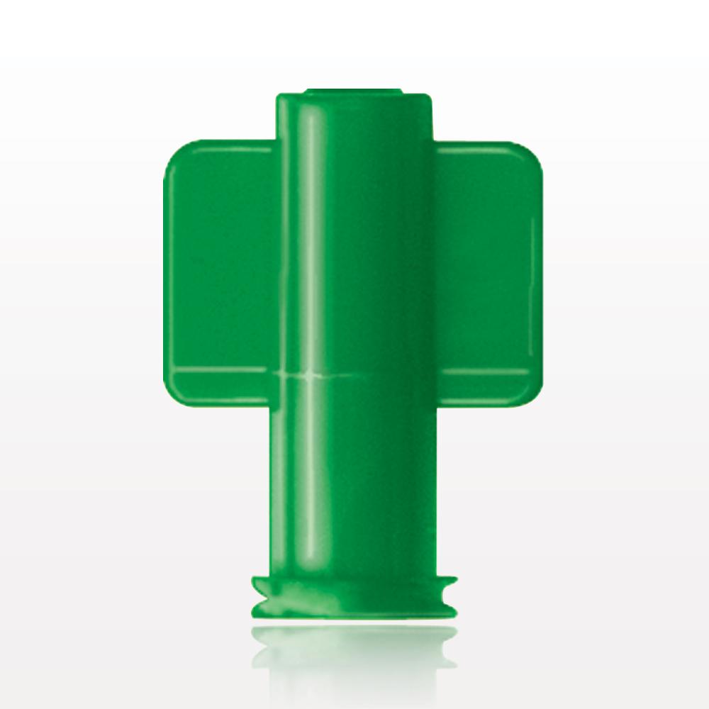 Female Luer Cap, Non-Vented, Green