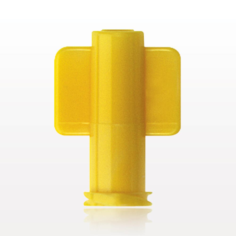 Female Luer Cap, Non-Vented, Yellow