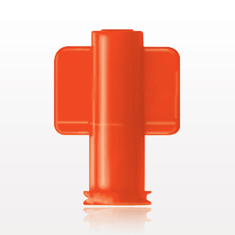 Female Luer Cap, Non-Vented, Orange