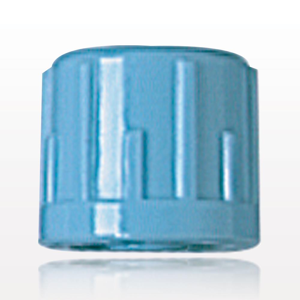 Male Luer Cap, Non-Vented w/Recessed Stem, Light Blue