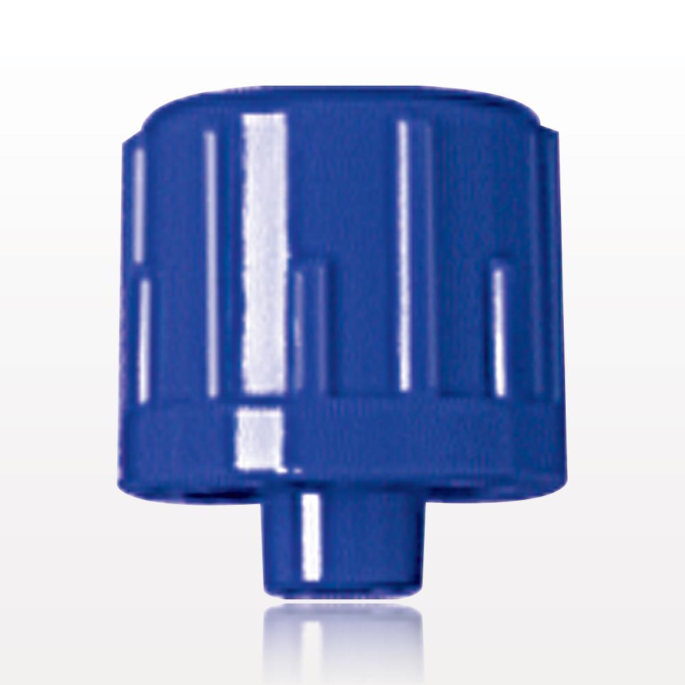 Male Luer Cap, Non-Vented, Blue