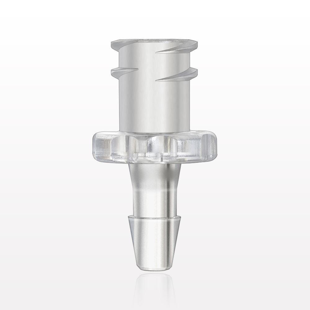 Female Luer Lock, Barbed, Clear