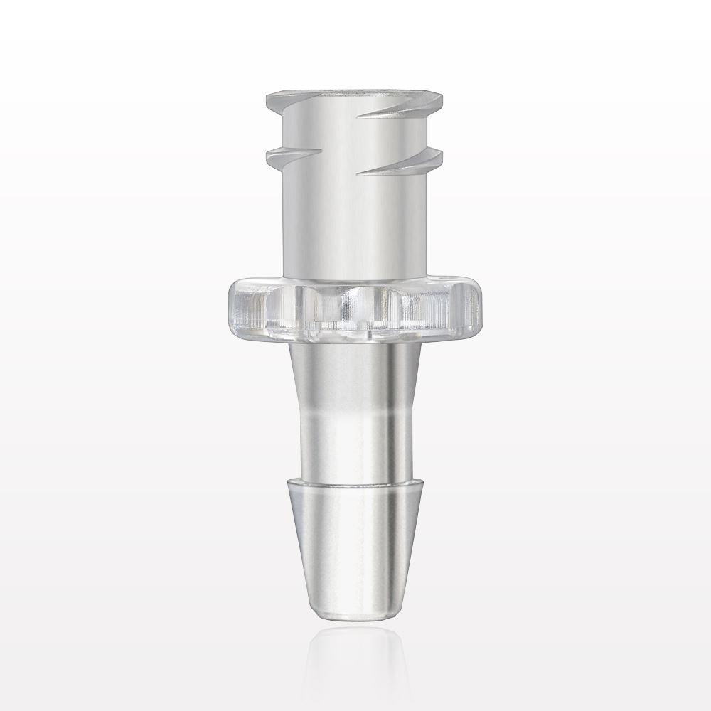Female Luer Lock, Barbed, Clear