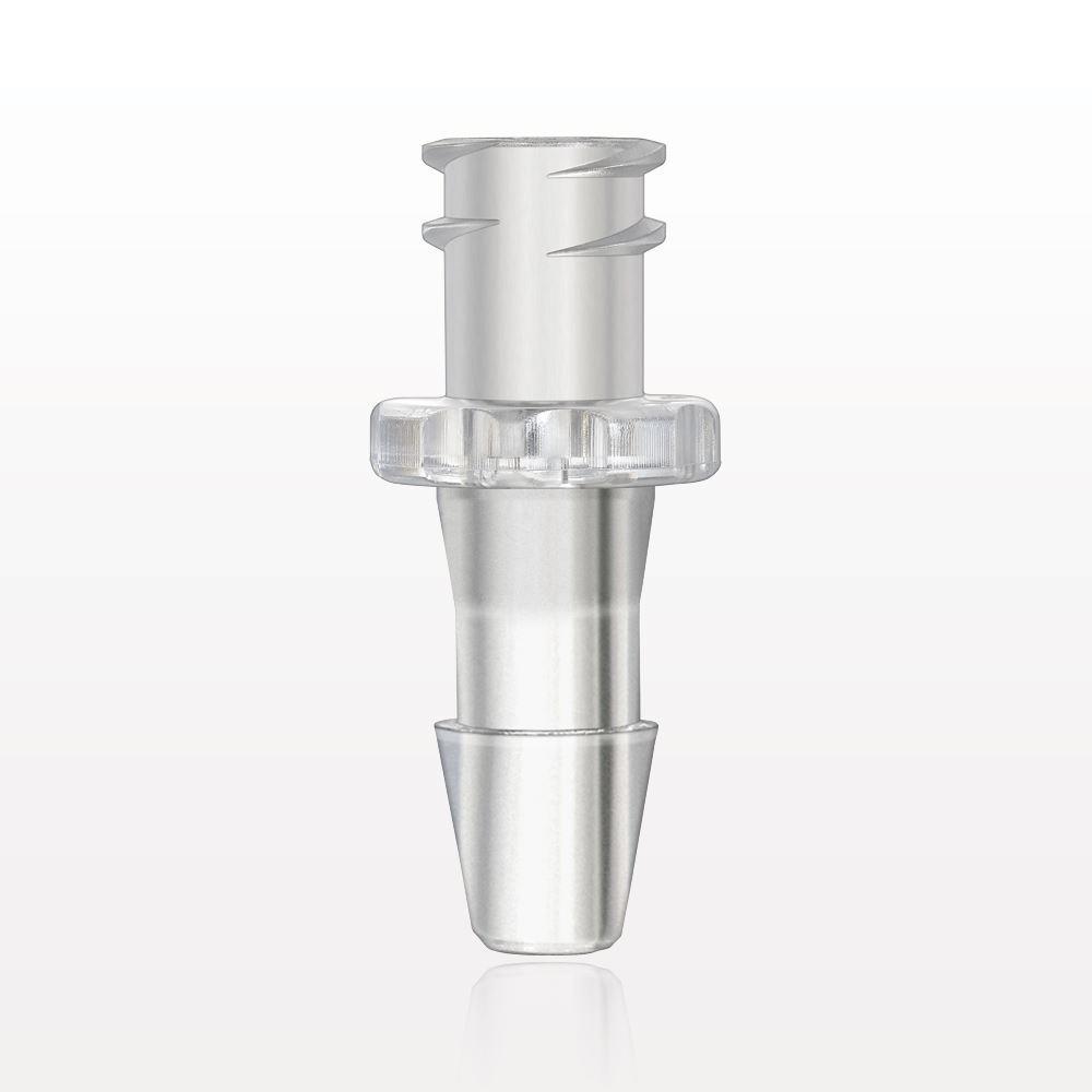Female Luer Lock, Barbed, Clear