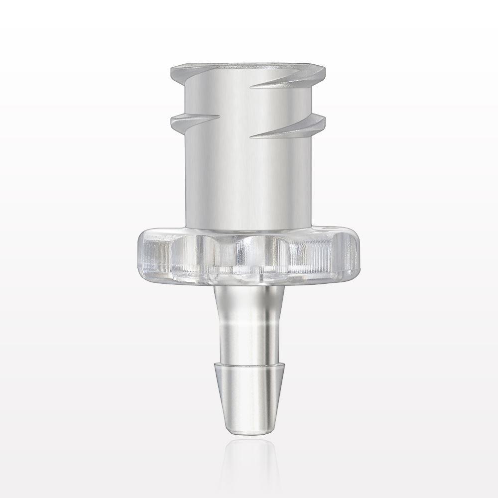 Female Luer Lock, Barbed, Clear