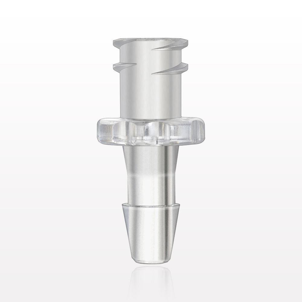 Female Luer Lock, Barbed, Clear