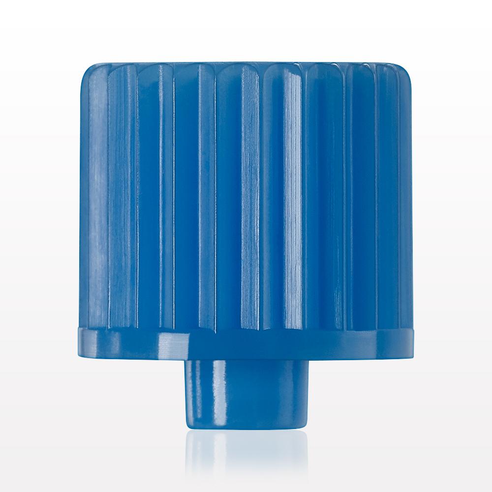 Male Luer Cap, Non-Vented, Blue