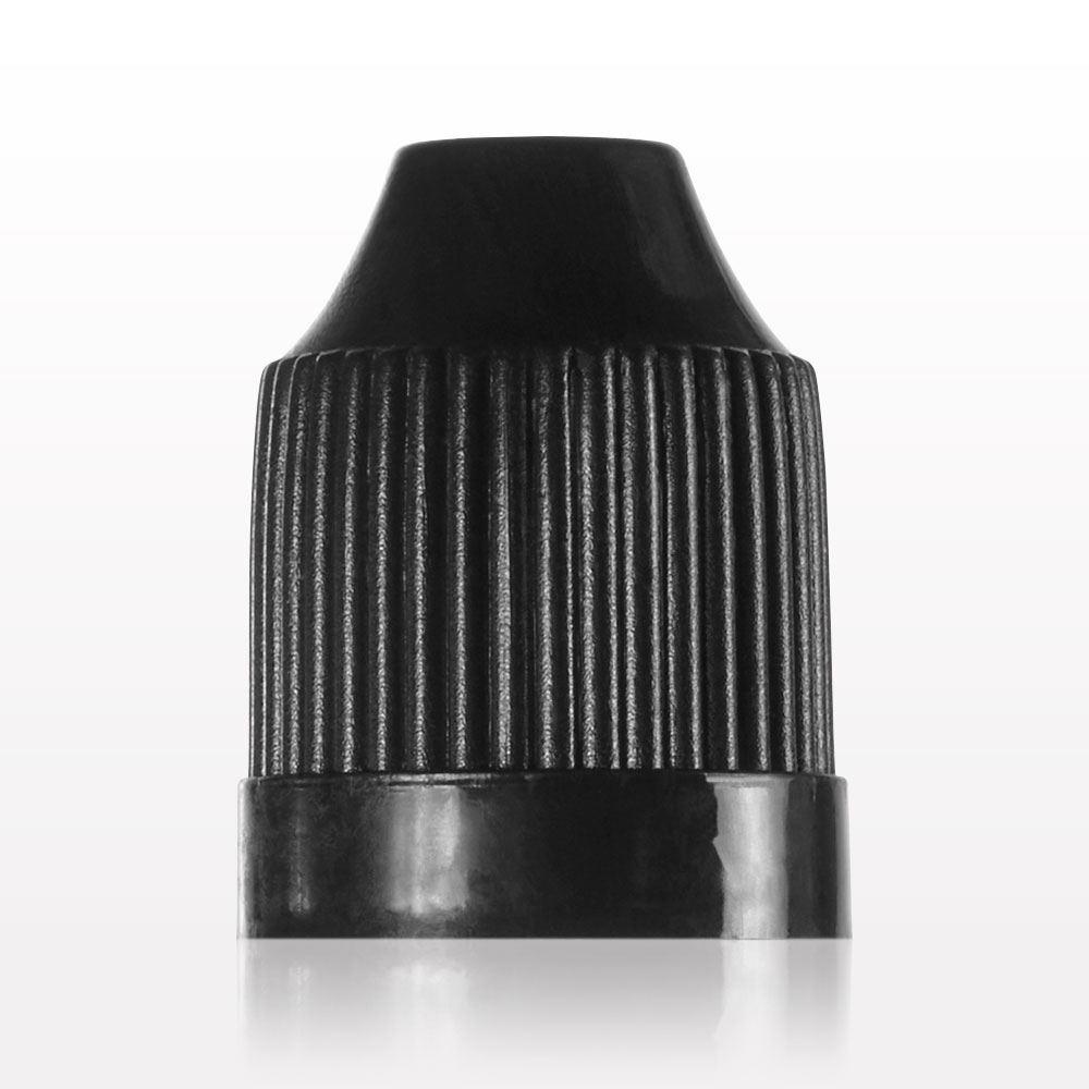 Ribbed Child Resistant Screw Cap, Black for 74225 and 74226