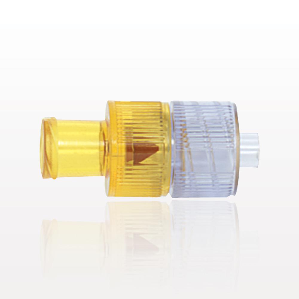 Duckbill Check Valve, Female Luer Lock Inlet, Male Luer Lock Outlet