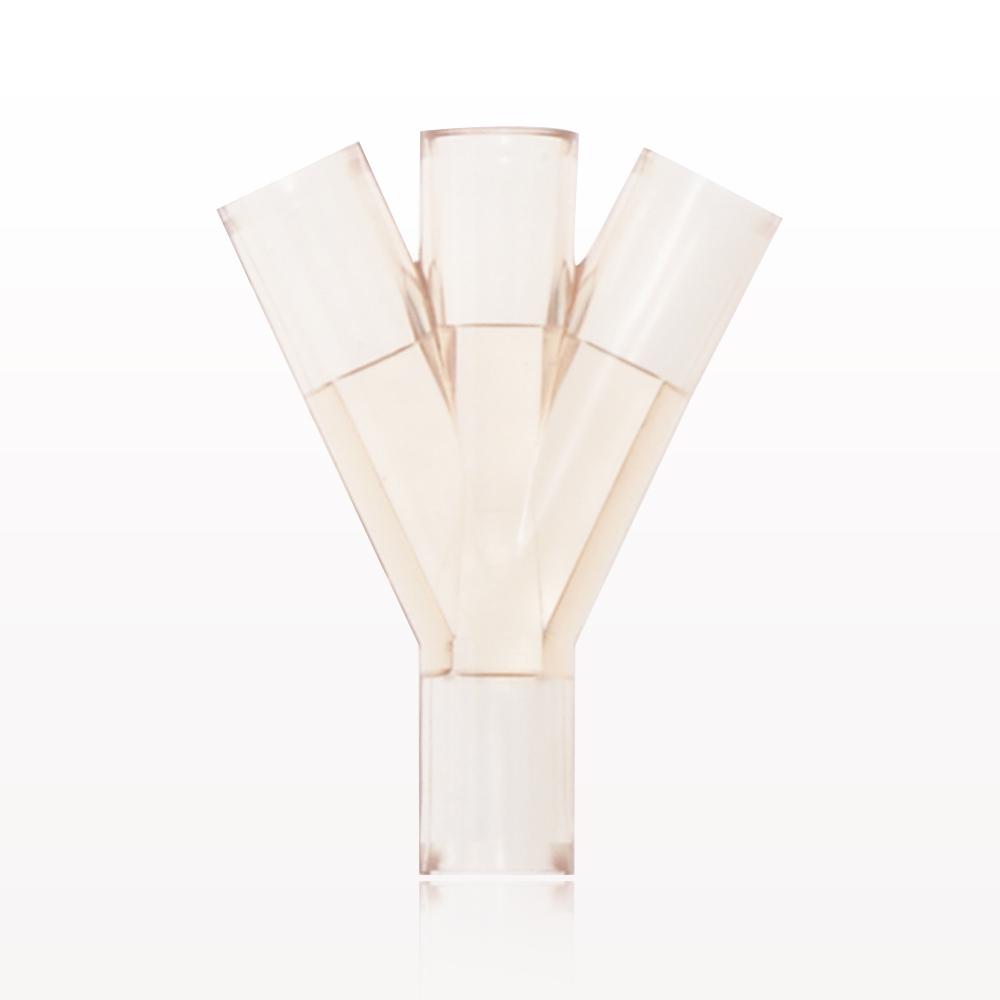 Y Connector, 4-Way, Tubing Ports, Natural