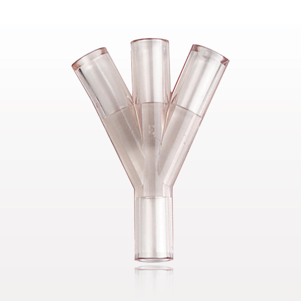 Y Connector, 3-Way, Tubing Ports, Natural