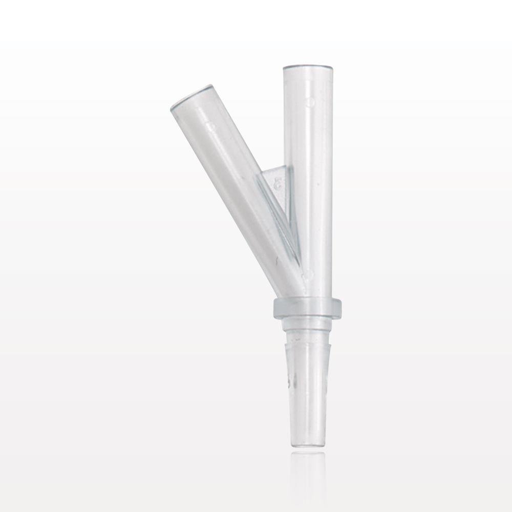 Y Connector, 2 Female Luer Slips, Male Luer Slip, Natural