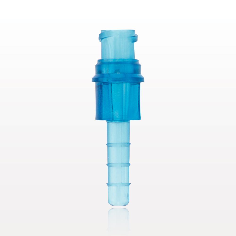 Female Luer Lock, Tubing Port, Blue