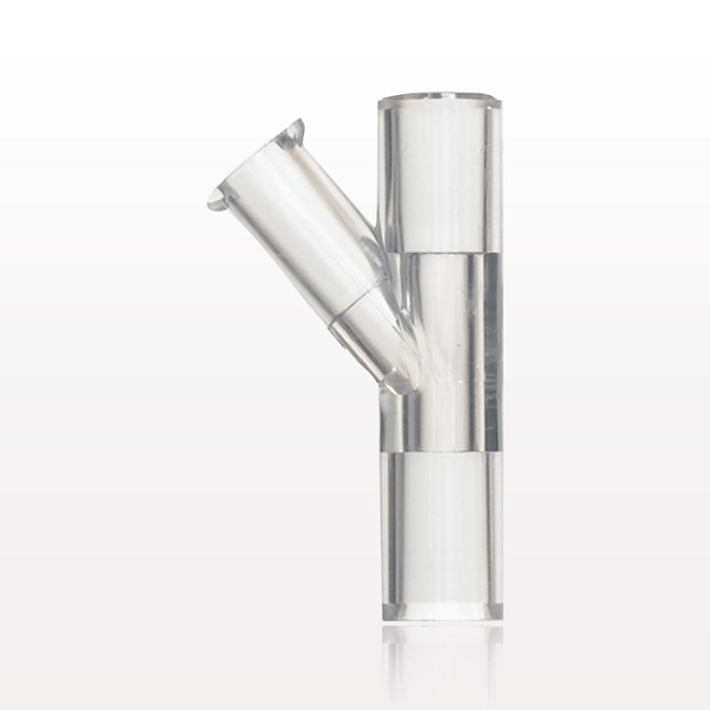 Y Connector, Female Luer Lock, Tubing Ports, Natural