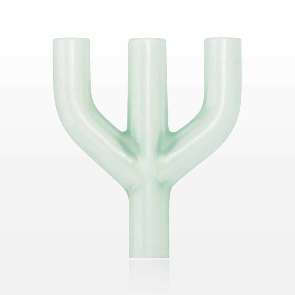 Y Connector, 4-Way, Parallel, Tubing Ports, Natural