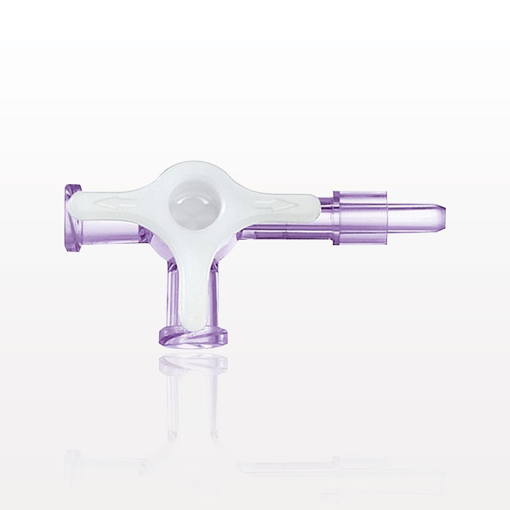 4-Way Stopcock, 2 Female Luer Locks, Tubing Port