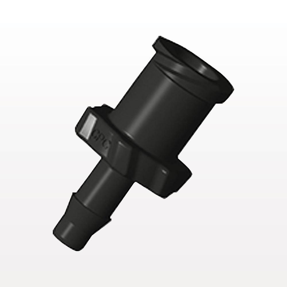 Female Luer Lock, Barbed, Black, 100/Bag