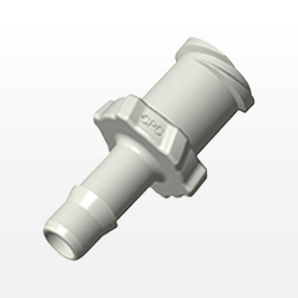 Female Luer Lock, Barbed, Natural, 100/Bag