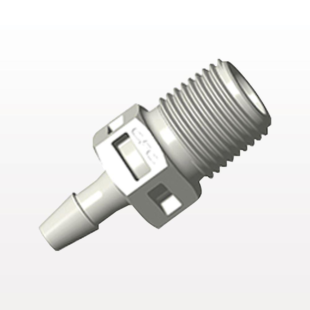 Threaded Connector, Barbed, Natural