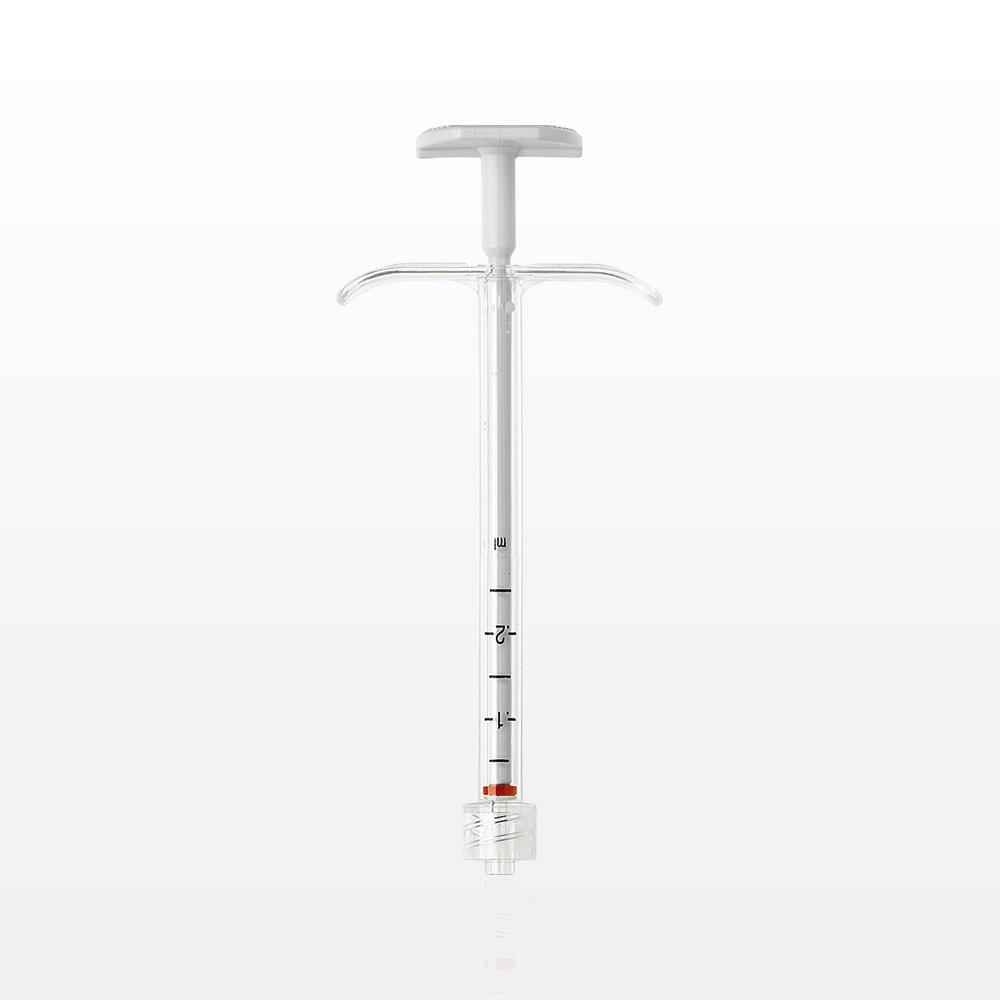 Medallion Syringe, Male Luer Lock,  White