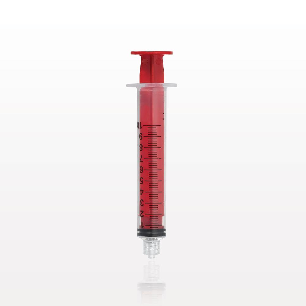 Syringe, Male Luer Lock, Red