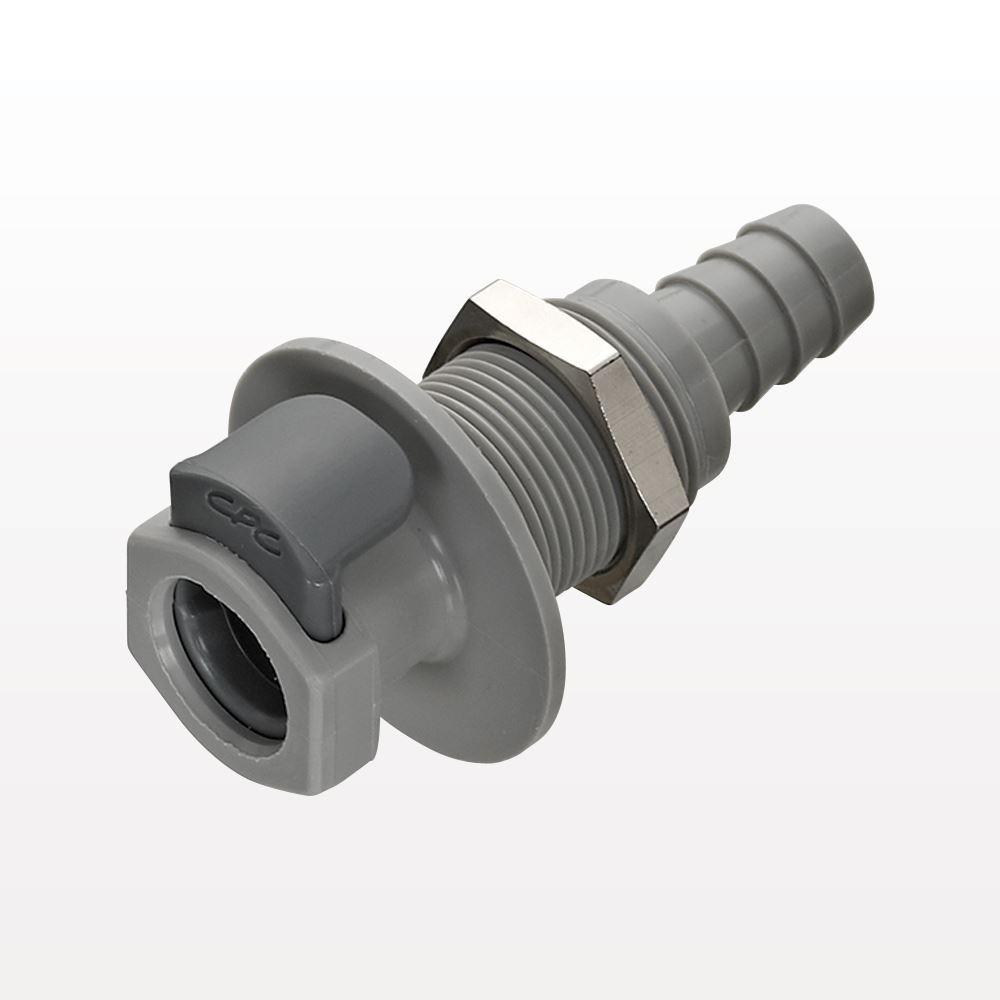 EFC12 Connector, Panel Mount Body, Valved, Barbed