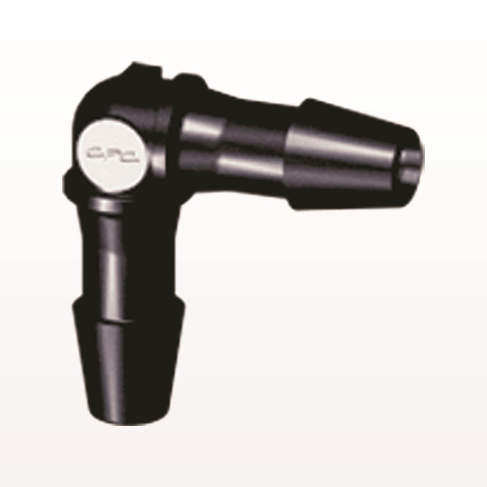 Elbow Connector, Barbed, Black, 100/Bag