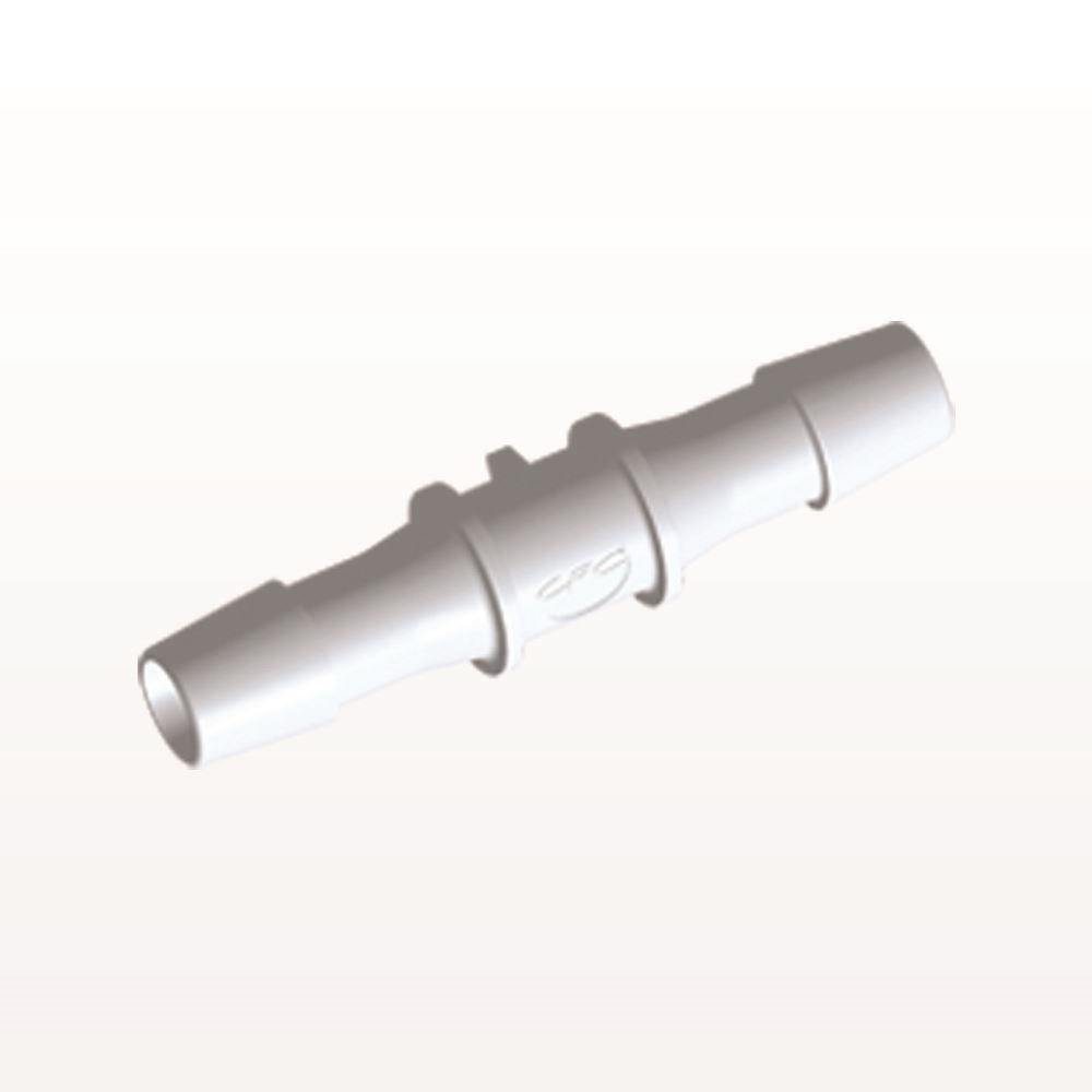 Straight Connector, Barbed, White, 100/Bag
