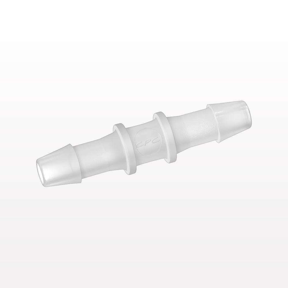 Straight Connector, Barbed, Natural, 100/Bag,