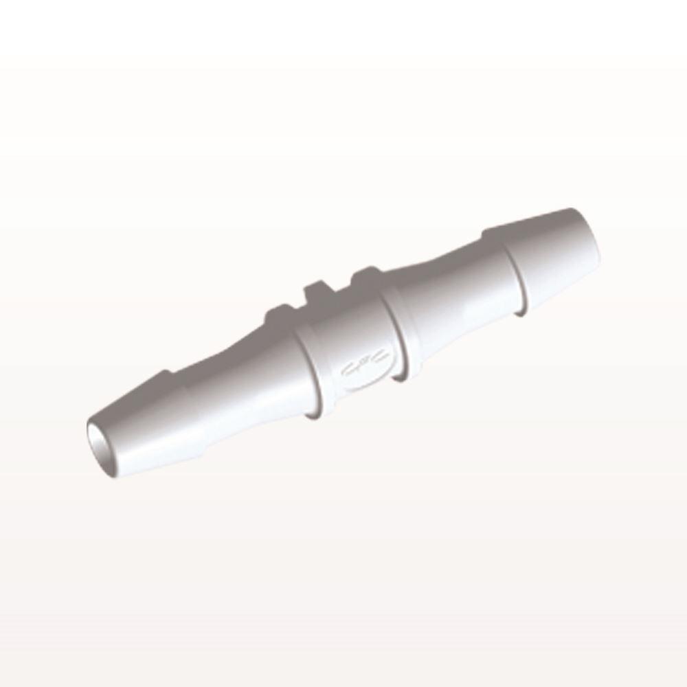 Straight Connector, Barbed, White, 100/Bag