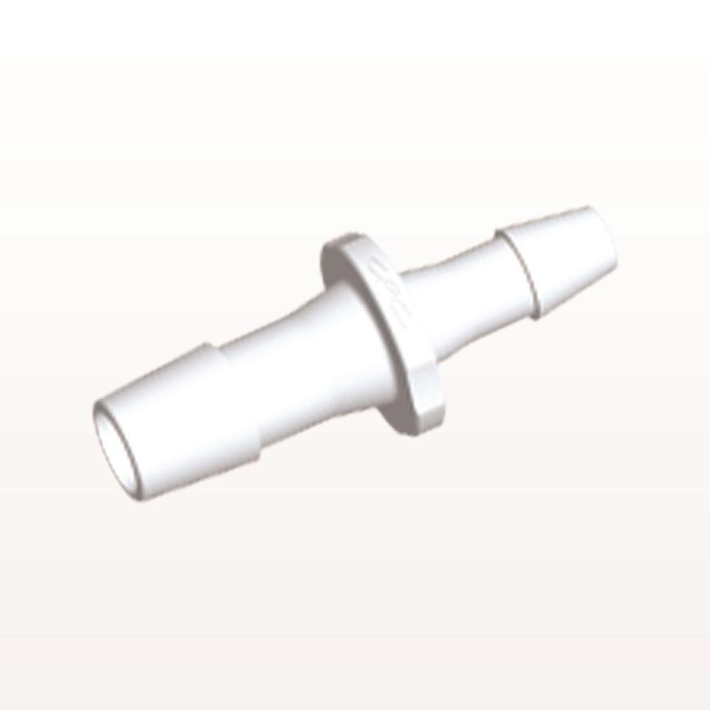 Straight Connector, Reducer, Barbed, White, 100/Bag