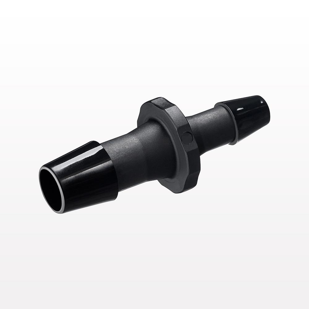 Straight Connector, Reducer, Barbed, Black, 100/Bag