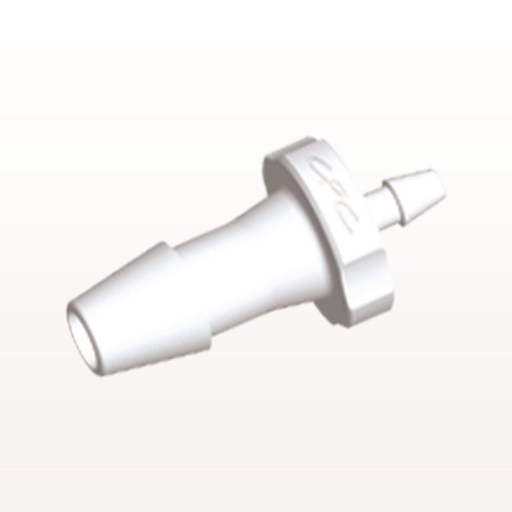Straight Connector, Reducer, Barbed, White, 100/Bag