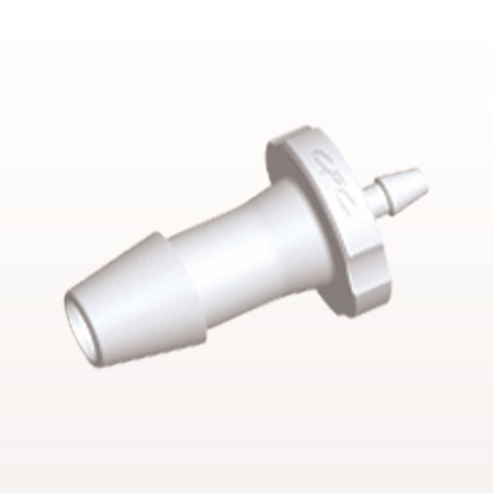 Straight Connector, Reducer, Barbed, White, 100/Bag