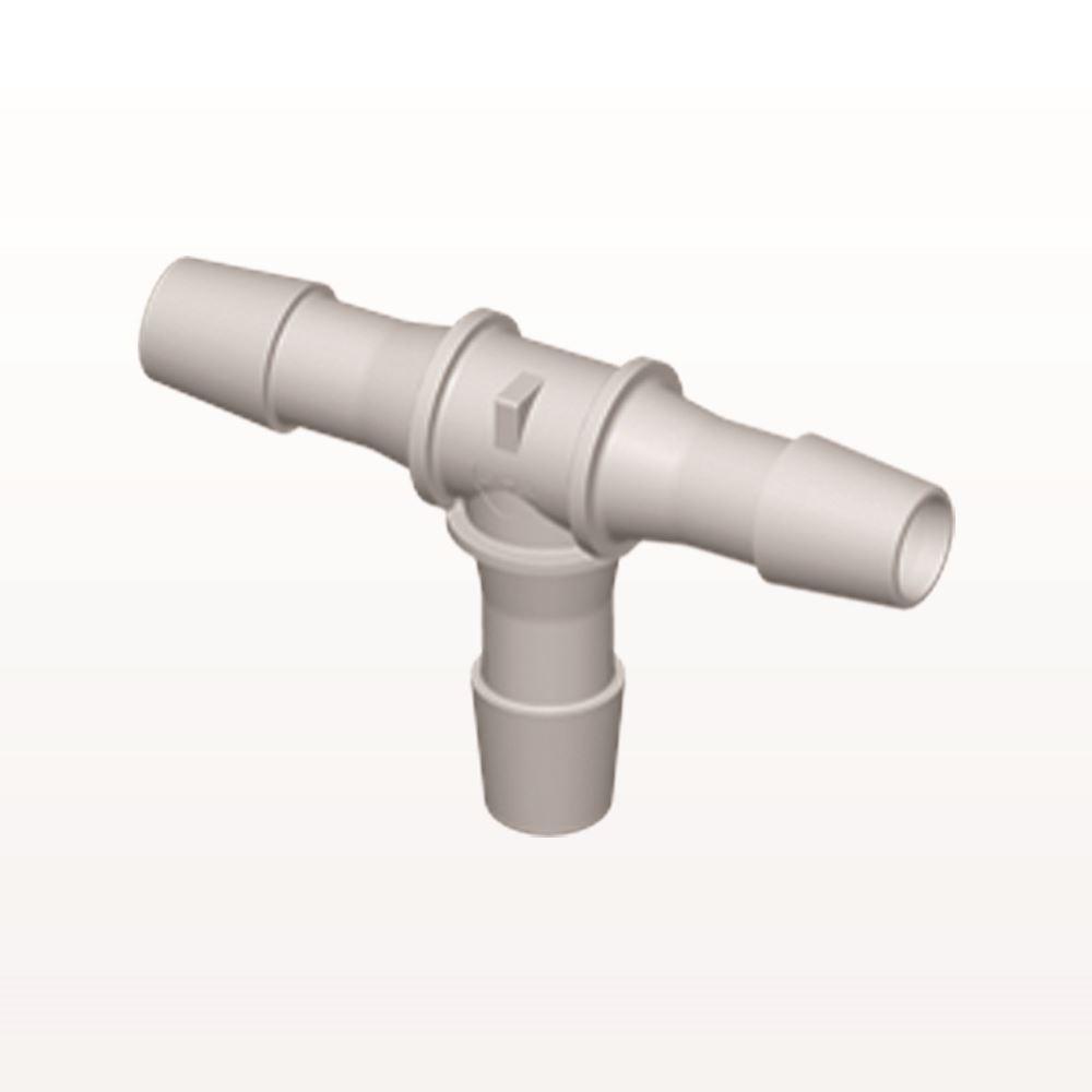 T Connector, Barbed, Natural, 100/Bag