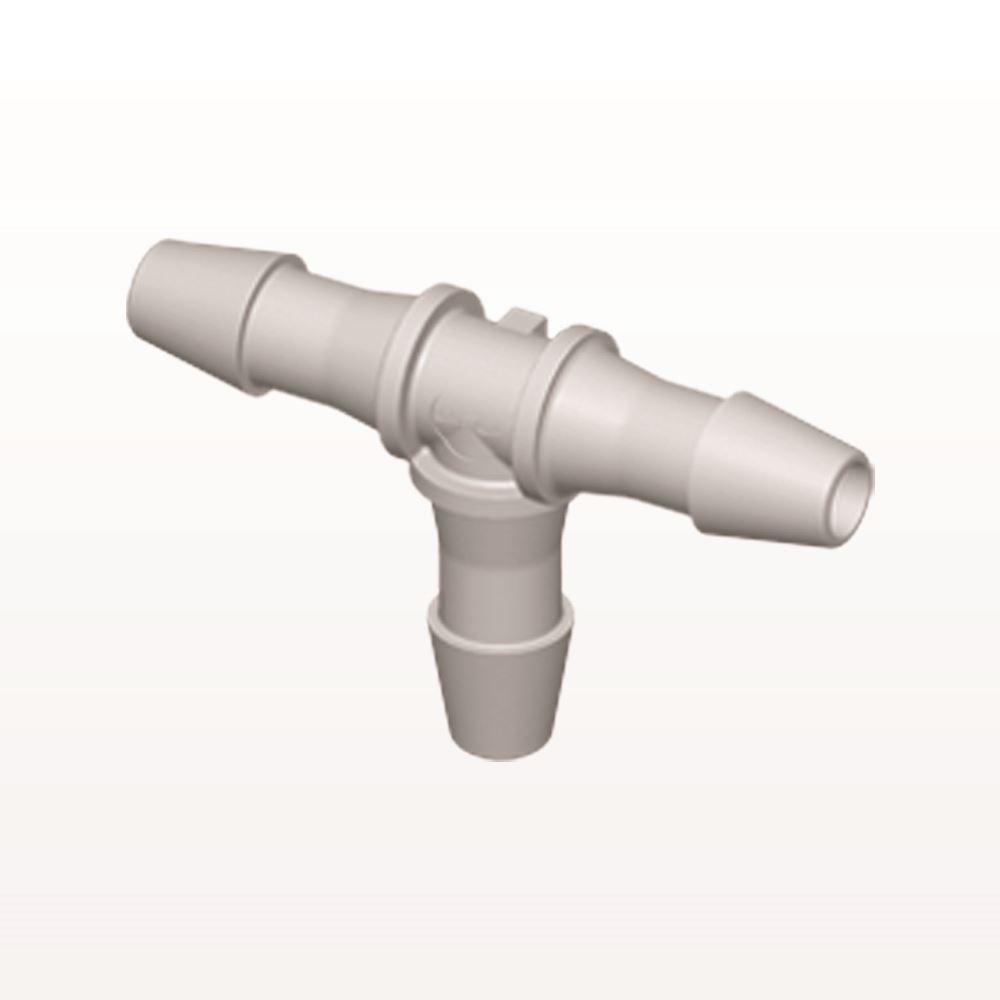 T Connector, Barbed, Natural, 100/Bag